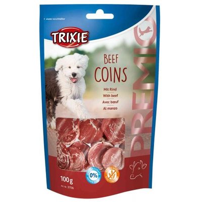 Ласощі Trixie Premio Beef Coins для собак, яловичина, 100 г 31706 фото