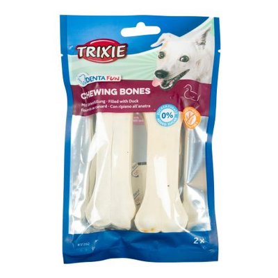 Кісточка Trixie Denta Fun для собак, пресована жувальна, з качкою, 12 см ,120 г, 2 шт 31392 фото