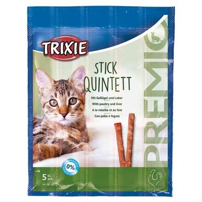 Ласощі Trixie Premio Quadro-Sticks для котів, домашня птиця та печінка, 5 шт 1111135172 фото