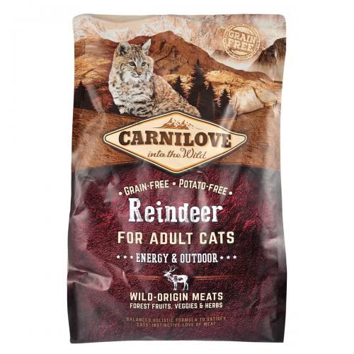 Сухий корм Carnilove Cat Reindeer для активних котів, оленина та кабан, 2 кг 170200/2256 фото