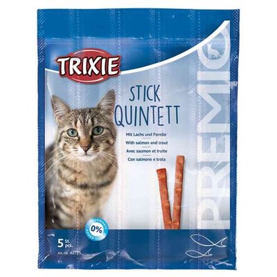 Ласощі Trixie Premio Quadro-Sticks для котів, лосось та форель, 5 шт 1111135173 фото