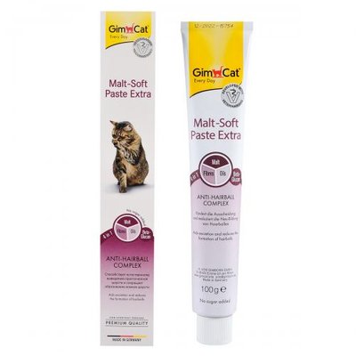 Паста GimCat Every Day Malt-Soft Paste Extra для котів, виведення шерсті зі шлунку, 100 г G-407531/417936 фото