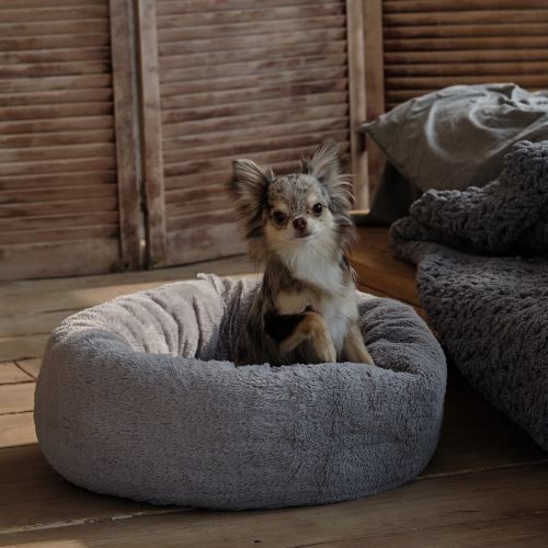 Лежак Pet Fashion «Soft» для собак та котів, 48х48х17 см, ciрий PR241789 фото