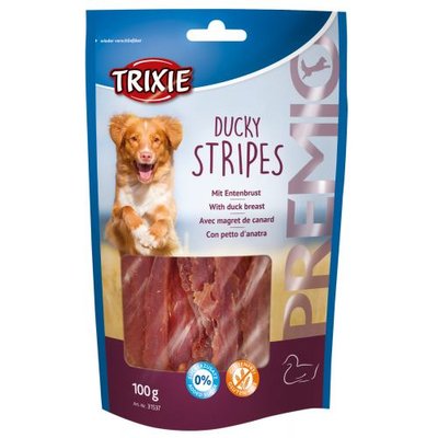 Ласощі Trixie Premio Ducky Stripes для собак, качка, 100 г 31537 фото