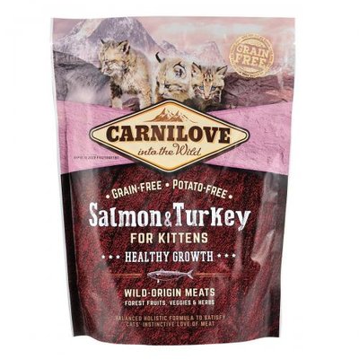 Сухой корм Carnilove Cat Salmon & Turkey для котят, лосось и индейка, 400 г 170190/2232 фото