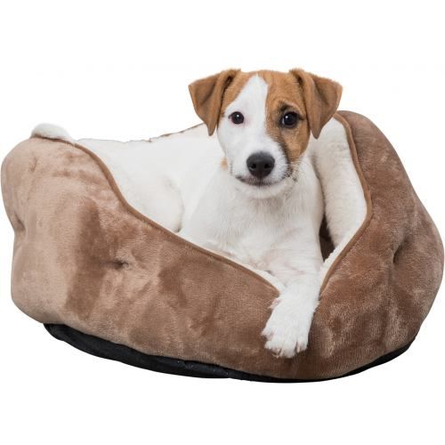 Лежак Trixie Cosma для собак, з наповнювачем із флісу, плюш, 50 см (коричневий) 37841 фото