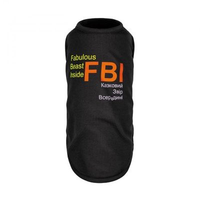 Борцівка Pet Fashion «FBI» для собак, розмір L, чорна PR242026 фото