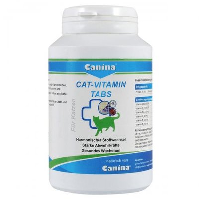 Вітаміни Canina Cat-Vitamin Tabs для котів, вітамінний комплекс, 125 г (250 табл) 210329 AD фото