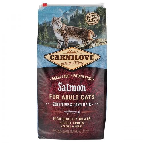 Сухий корм Carnilove Cat Sensitive & Long Hair для котів з чутливим травленням, лосось, 6 кг 170204/2270 фото