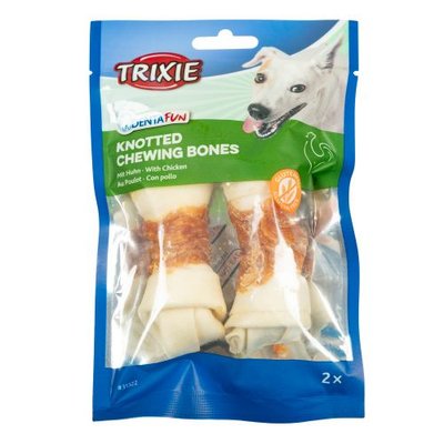 Кісточка Trixie Denta Fun для чищення зубів собак, з куркою, 11 см, 2 шт 31322 фото