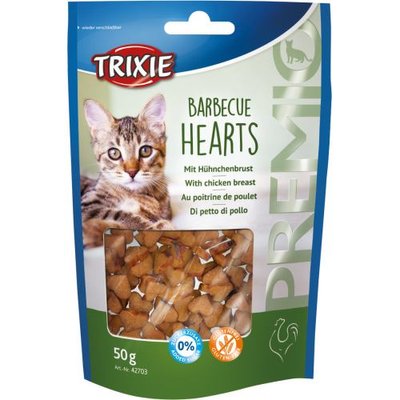 Ласощі Trixie Premio Barbecue Hearts для котів, курка, 50 г 1111124005 фото