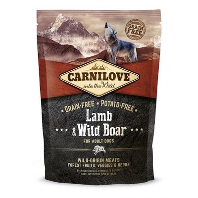 Сухий корм Carnilove Lamb & Wild Boar для дорослих собак всіх порід, ягня та кабан, 1,5 кг 150824/8983 фото