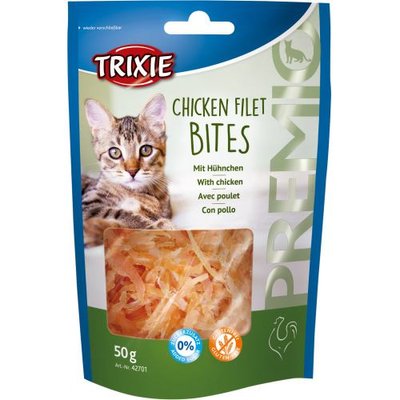 Ласощі Trixie Premio Chicken Filet Bites для котів, куряче філе, 50 г 1111124006 фото