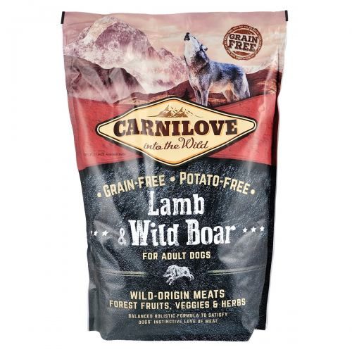 Сухий корм Carnilove Lamb & Wild Boar для дорослих собак всіх порід, ягня та кабан, 1,5 кг 150824/8983 фото