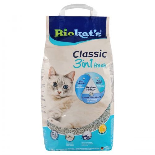 Наповнювач Biokats Classic Fresh 3in1 Cotton Blossom для котячого туалету, бентонітовий, 10 кг G-617220 фото