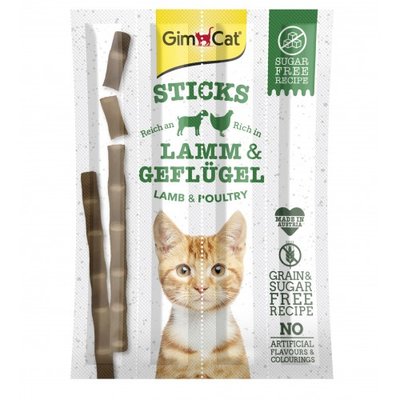 Мясные палочки GimCat для кошек, ягненок и курица, 4 шт G-420523 фото