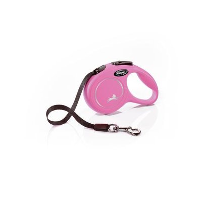 Повідець-рулетка Flexi New Classic для собак, зі стрічкою, розмір XS 3 м / 12 кг (рожева) 1111147889 фото
