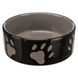 Миска Trixie для собак, керамічна, з лапками, 12 см, 300 мл (коричнева) 24531 фото 1