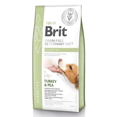 Сухий корм Brit GF VetDiet Dog Diabetes для собак, при цукровому діабеті, з індичкою та горохом, 12 кг 170942/528097 фото