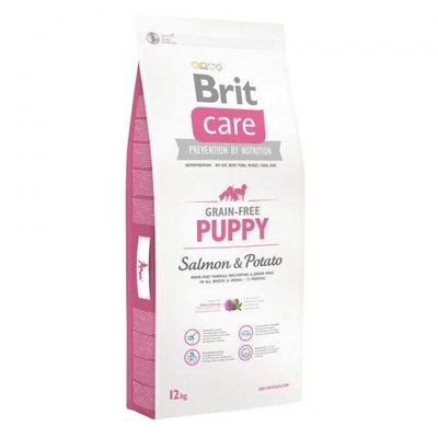 Сухий корм Brit Care Dog Grain-free Puppy для цуценят всіх порід, з лососем та картоплею, 12 кг 132718/0047 фото