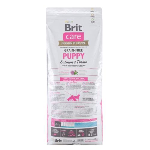 Сухой корм Brit Care Dog Grain-free Puppy для щенков всех пород, с лососем и картофелем, 12 кг 132718/0047 фото