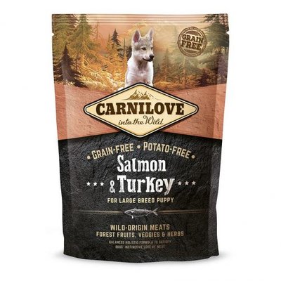 Сухий корм Carnilove Salmon & Turkey для цуценят та молодих собак великих порід, лосось та індичка, 1,5 кг 150823/8853 фото