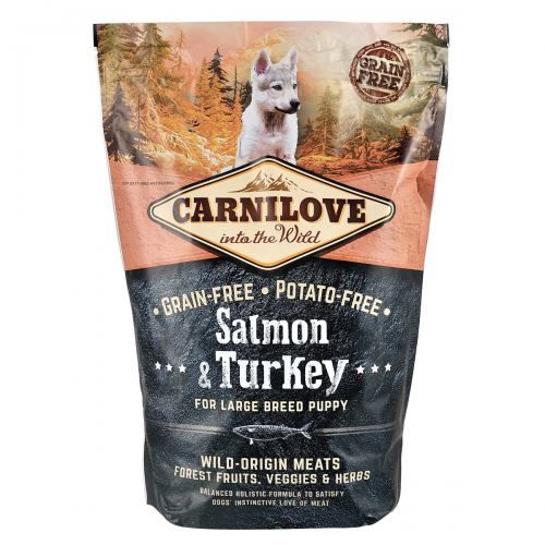Сухий корм Carnilove Salmon & Turkey для цуценят та молодих собак великих порід, лосось та індичка, 1,5 кг 150823/8853 фото