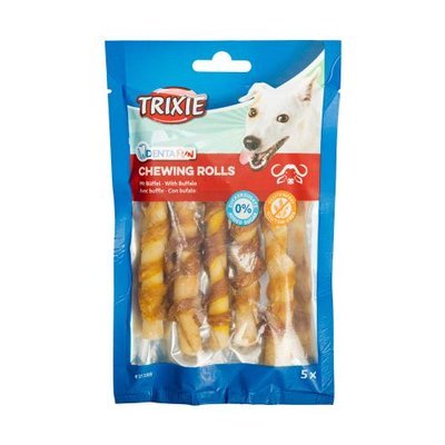 Паличка Trixie Denta Fun для чищення зубів собак, з буйволом, 12 см, 70 г, 5 шт 31388 фото