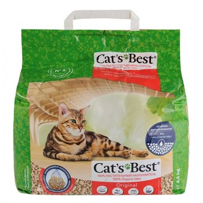 Наполнитель Cat’s Best Original для кошачьего туалета, древесный, 10 л/4.3 кг JRS324092/0922 фото