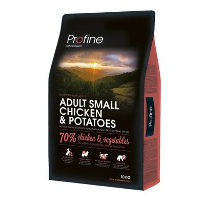 Сухий корм Profine Adult Small для дорослих собак дрібних порід, з куркою та картоплею, 10 кг 170536/7404 фото
