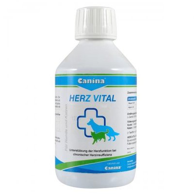 Витамины Canina Herz-Vital для собак и кошек, поддержка сердца, 250 мл 112050 AD фото