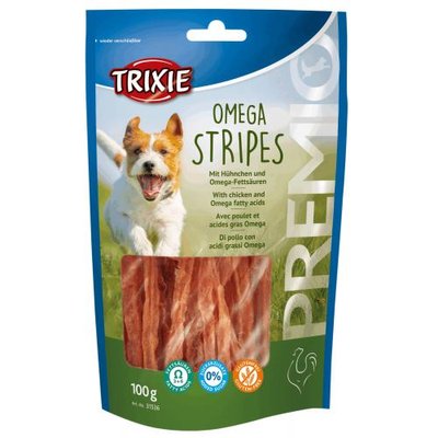Ласощі Trixie Premio Omega Stripes для собак, курка, 100 г 31536 фото