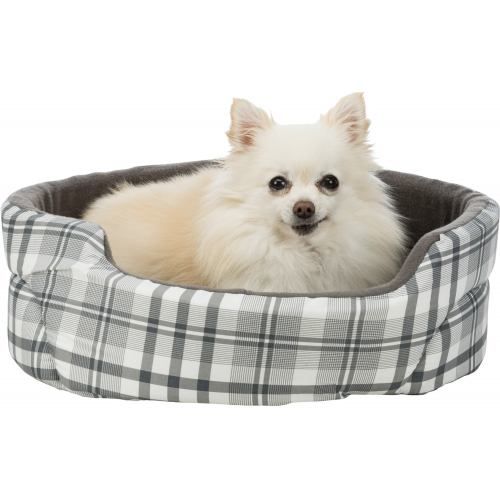 Лежак Trixie Lucky для собак, до клітки з пінопластовою підкладкою, хлопок/фліс, 45х35 см (сірий/білий) 37021 фото