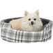 Лежак Trixie Lucky для собак, до клітки з пінопластовою підкладкою, хлопок/фліс, 45х35 см (сірий/білий) 37021 фото 2