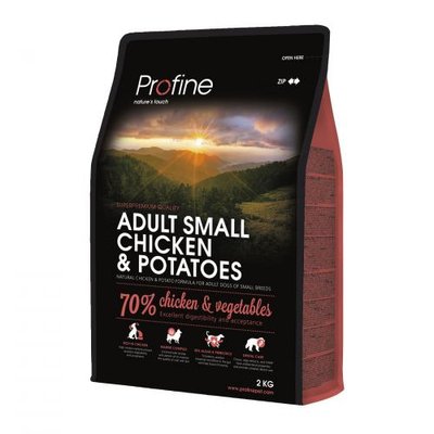 Сухий корм Profine Adult Small для дорослих собак дрібних порід, з куркою та картоплею, 2 кг 170537/7411 фото
