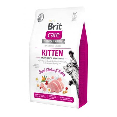 Сухий корм Brit Care Cat GF Kitten HGrowth & Development для кошенят, здорове зростання та розвиток, 2 кг 171278 фото