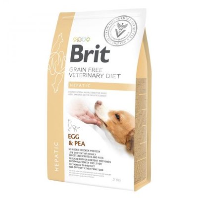 Сухой корм Brit GF VetDiet Dog Hepatic для собак, при болезни печени, с яйцом, горохом, бататом и гречкой, 2 кг 170947/8165 фото