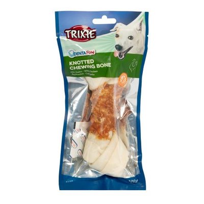 Кісточка Trixie Denta Fun для чистки зубів собак, з куркою, 18 см, 120 г 31324 фото