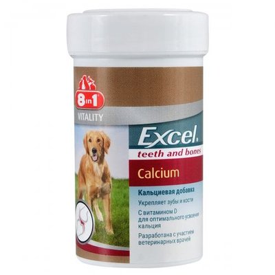 Вітаміни 8in1 Excel «Calcium» для собак, кальцій, 155 шт (для зубів та кісток) 660473 /109402 фото