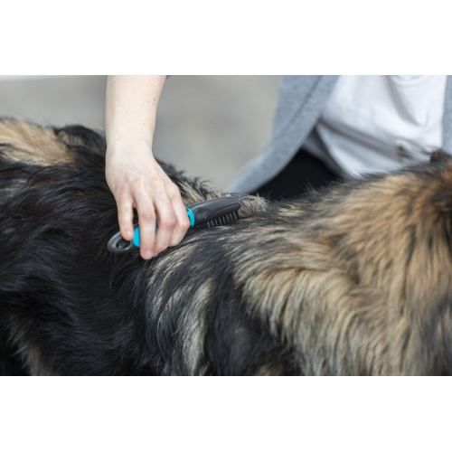 Ковтуноріз Trixie для собак, з короткими загнутими зубчиками, металевий з пластиковою ручкою, 18 см 24161 фото