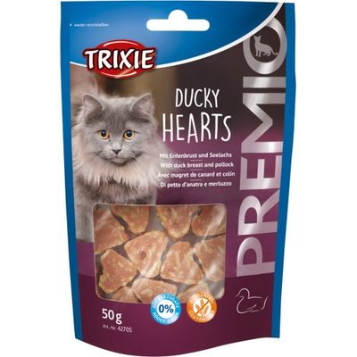 Ласощі Trixie Premio Hearts для котів, качка/минтай, 50 г 1111128593 фото