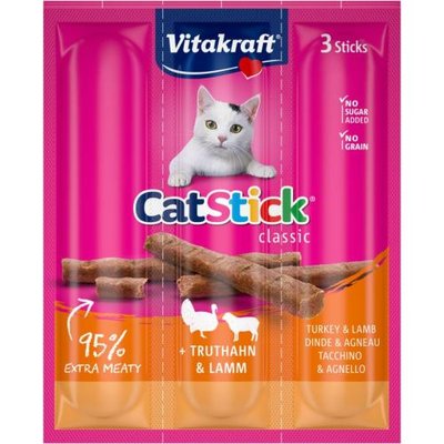 М'ясні палички Vitakraft для котів, індичка та ягня, 3 шт 1111128662 фото