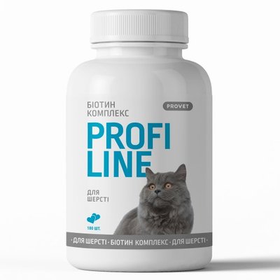 Вітаміни Provet Profiline для котів, Біотин Комплекс для шерсті, 180 таб. PR243161 фото