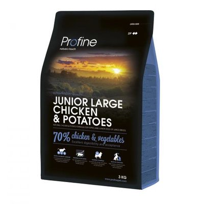 Сухий корм Profine Junior Large для цуценят та юніорів великих порід, з куркою та картоплею, 3 кг 170535/7398 фото