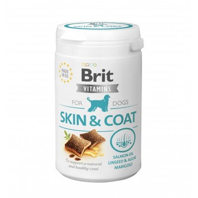 Вітаміни для собак Brit Vitamins Skin and Coat для шкіри і шерсті, 150 г 112060 фото