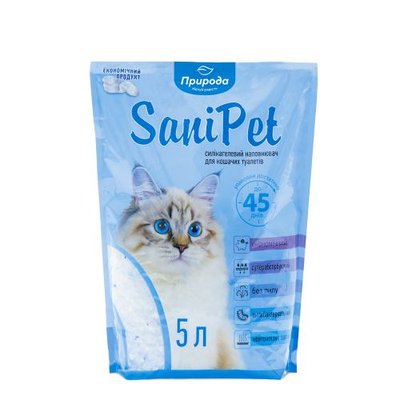 Наполнитель для кошачьего туалета Природа Sani Pet силикалевый, 5 л PR240267 фото