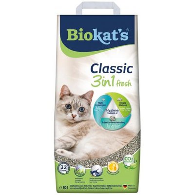 Наповнювач Biokats Classic Fresh 3in1 для котячого туалету, бентонітовий, 10 л G-613314/614212 фото