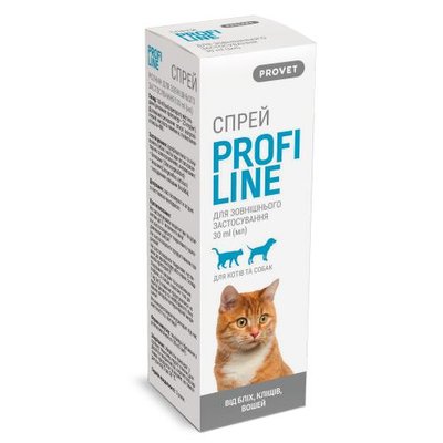 Спрей ProVet Profiline для котів та собак, 30 мл (інсектоакарицид) PR243086 фото