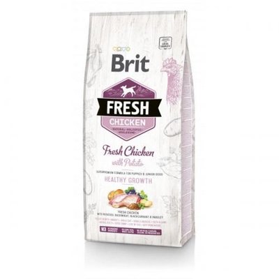 Сухий корм Brit Fresh для цуценят та молодих собак всіх порід, з куркою та картоплею, 12 кг 170987/530717 фото