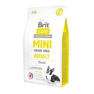 Сухий корм Brit Care GF Mini для дорослих собак мініатюрних порід, з ягням, 2 кг 170770 фото